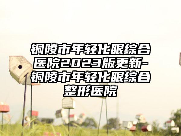 铜陵市年轻化眼综合医院2023版更新-铜陵市年轻化眼综合整形医院